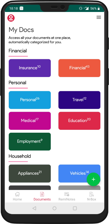 Auto organize documents into different categories
