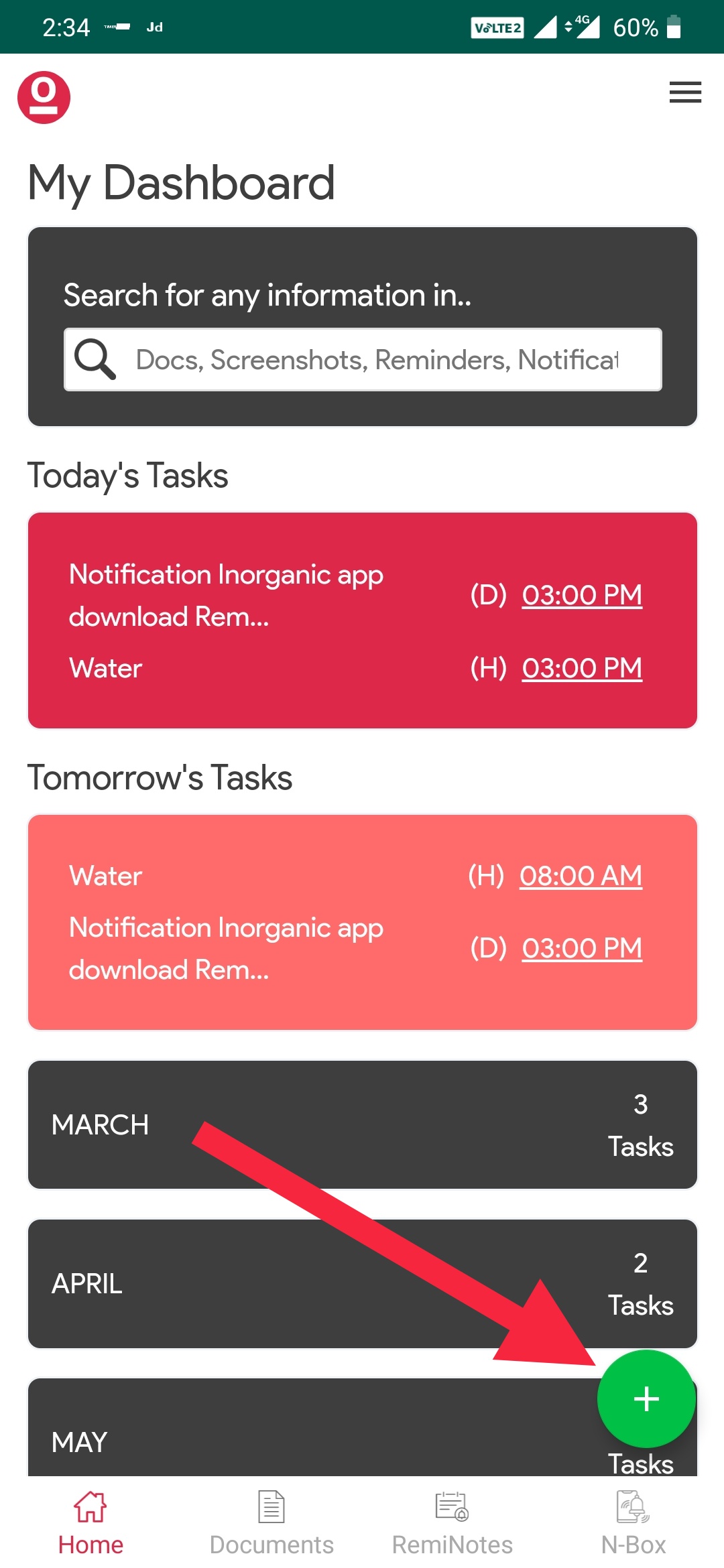 Auto organize documents into different categories
